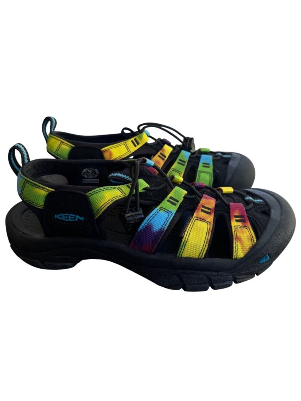 KEEN Womens Newport H2 Water Sandals Rainbow Tie-Dye Straps Size 8.5